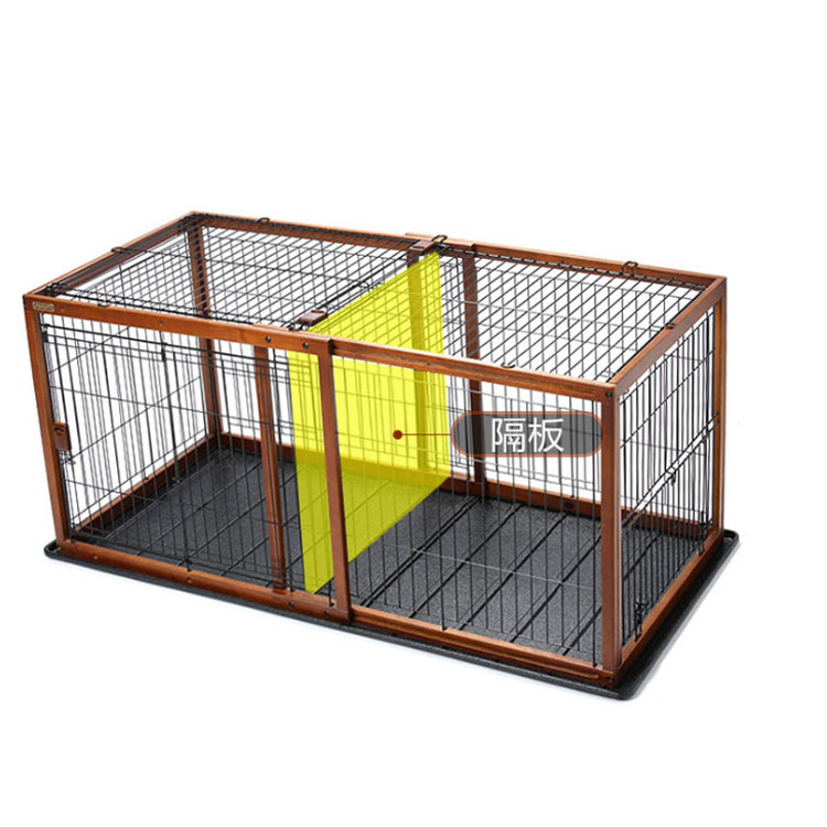 Double Wood Dog Crate for 2 Dogs Pet Supplies Wholesale & Dropshipping with direct factory